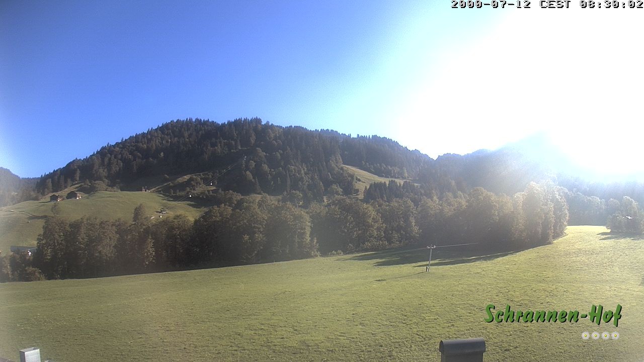 Archived image Webcam Mt. Diedamskopf - Schrannen-Hof