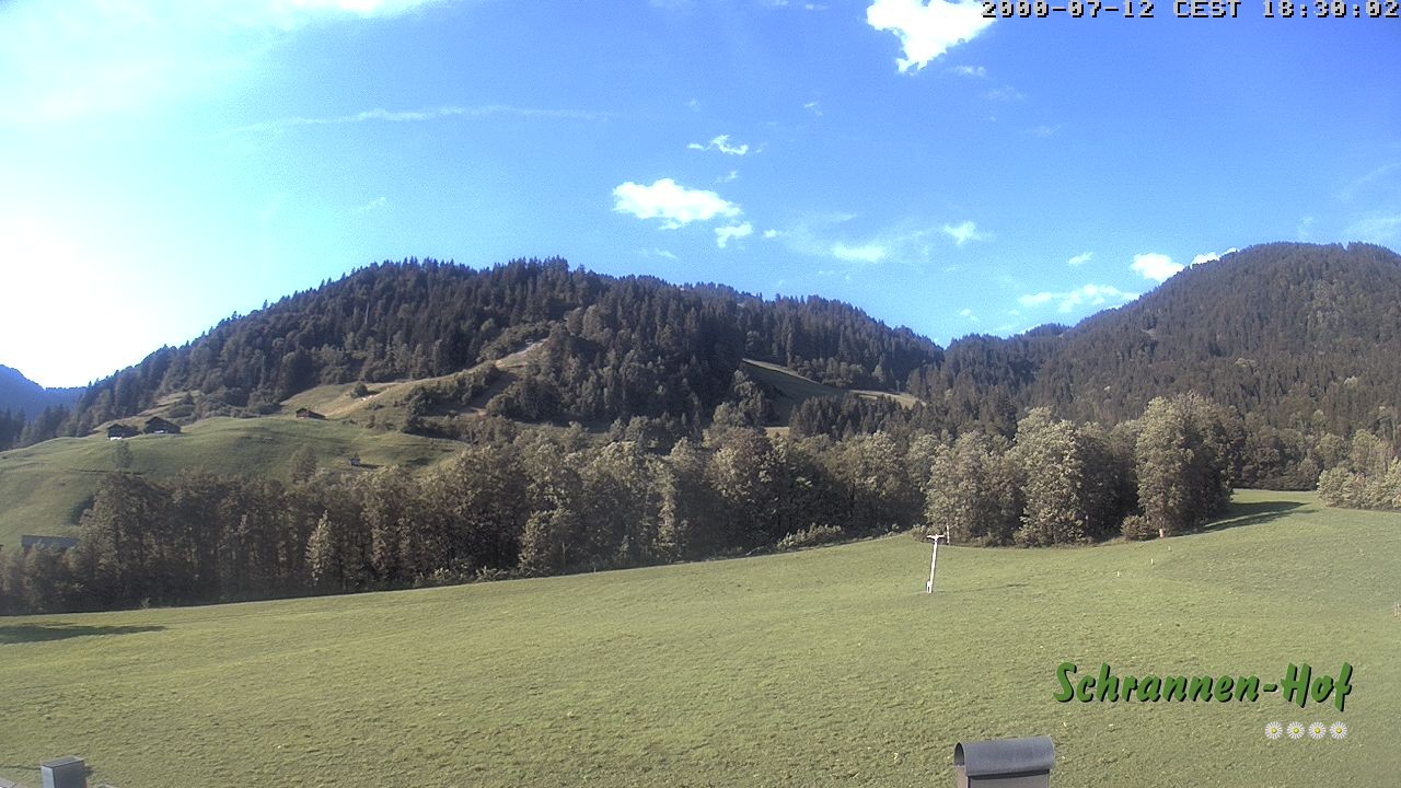 Archived image Webcam Mt. Diedamskopf - Schrannen-Hof