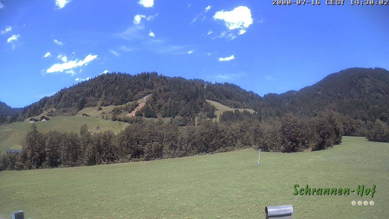 Archiv Foto Webcam Schoppernau: Schrannen-Hof