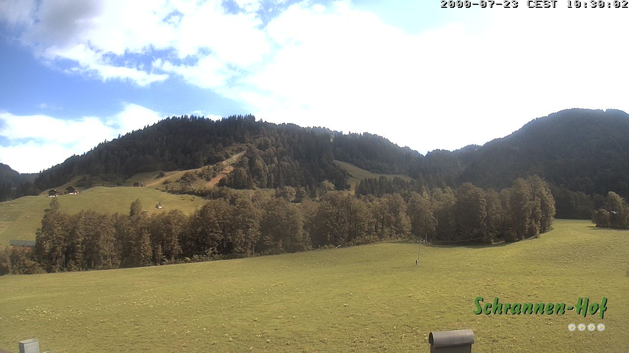 Archived image Webcam Mt. Diedamskopf - Schrannen-Hof