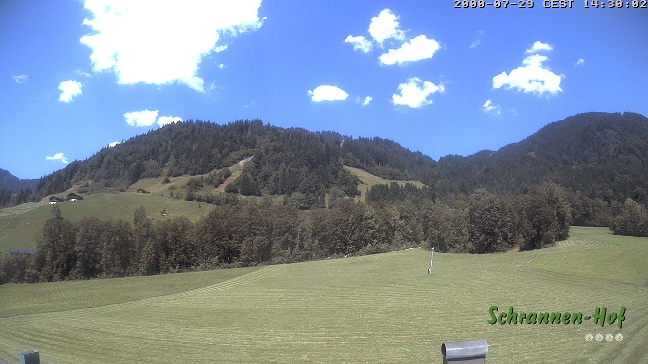 Archiv Foto Webcam Schoppernau: Schrannen-Hof