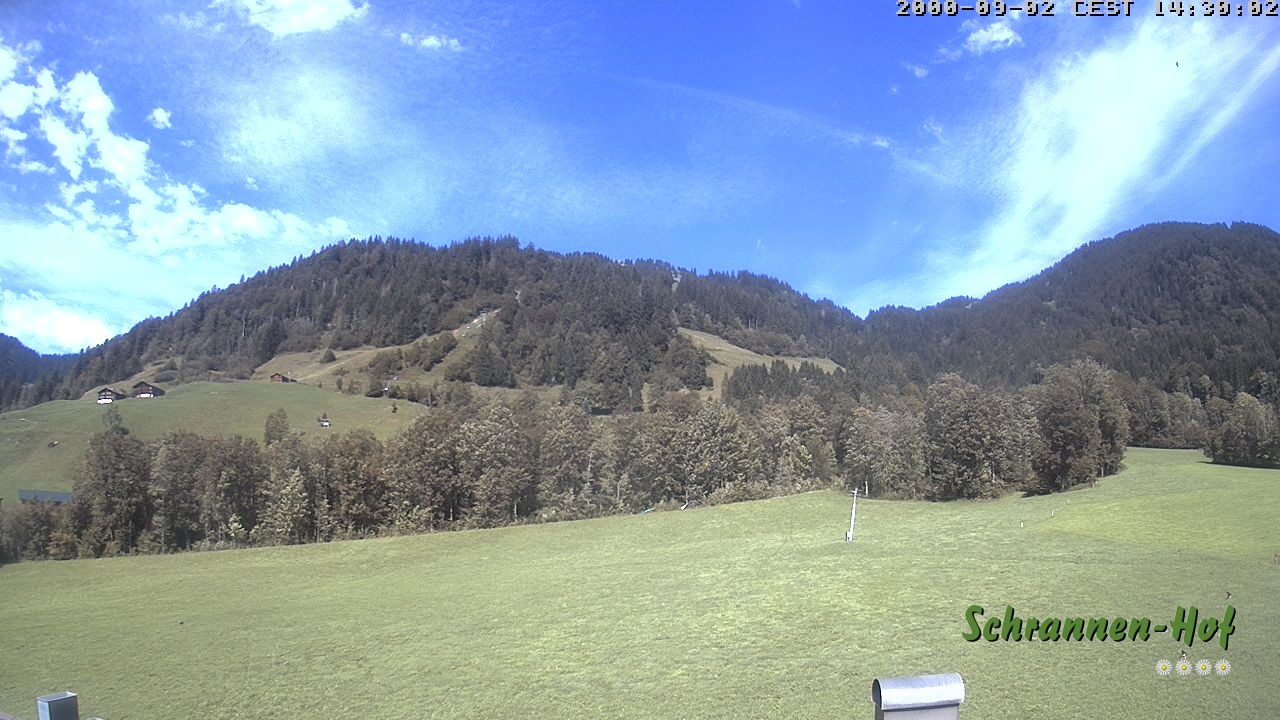 Archiv Foto Webcam Schoppernau: Schrannen-Hof