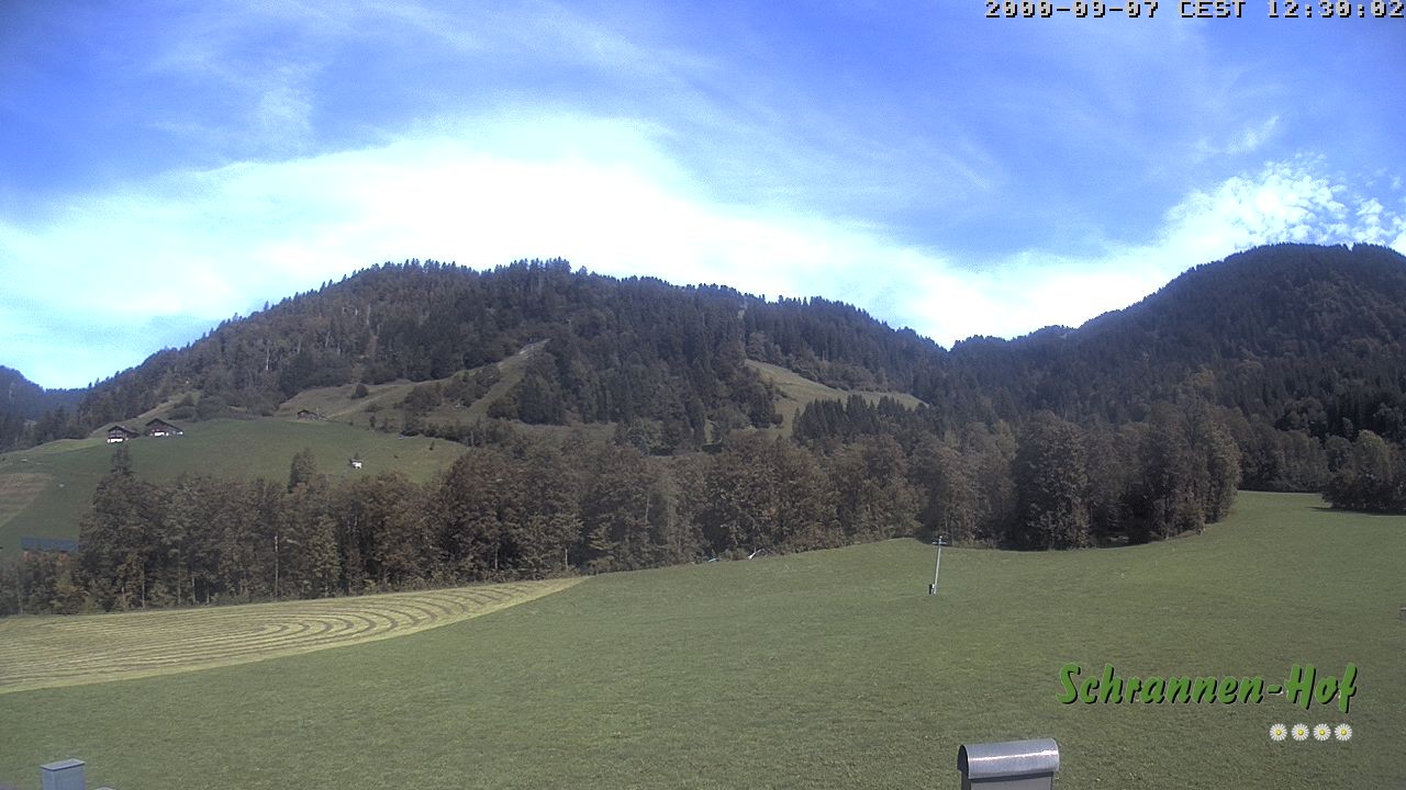 Archiv Foto Webcam Schoppernau: Schrannen-Hof