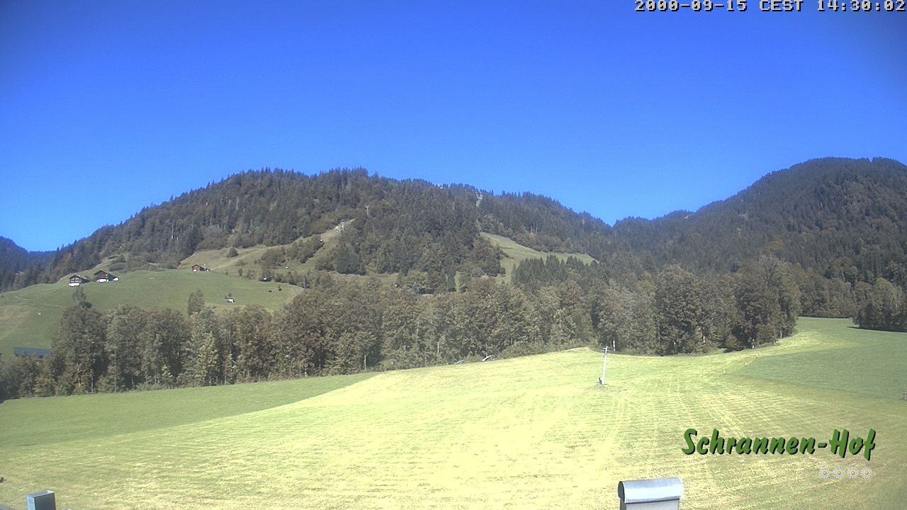 Archived image Webcam Mt. Diedamskopf - Schrannen-Hof