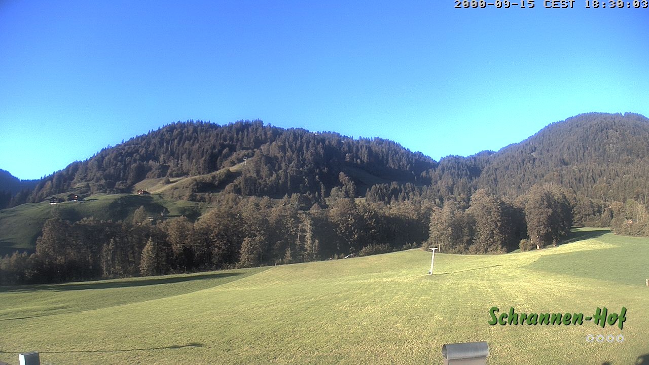 Archived image Webcam Mt. Diedamskopf - Schrannen-Hof