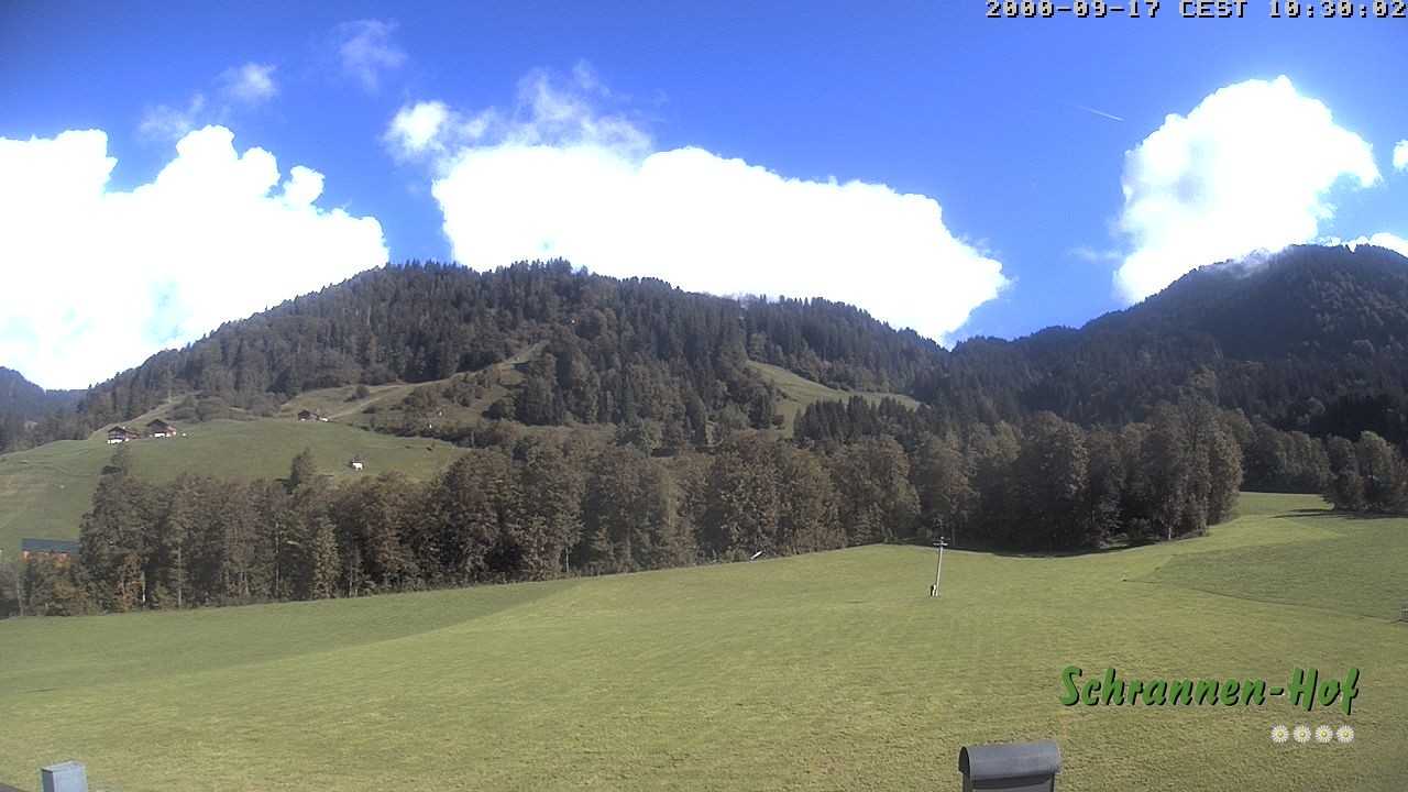 Archiv Foto Webcam Schoppernau: Schrannen-Hof