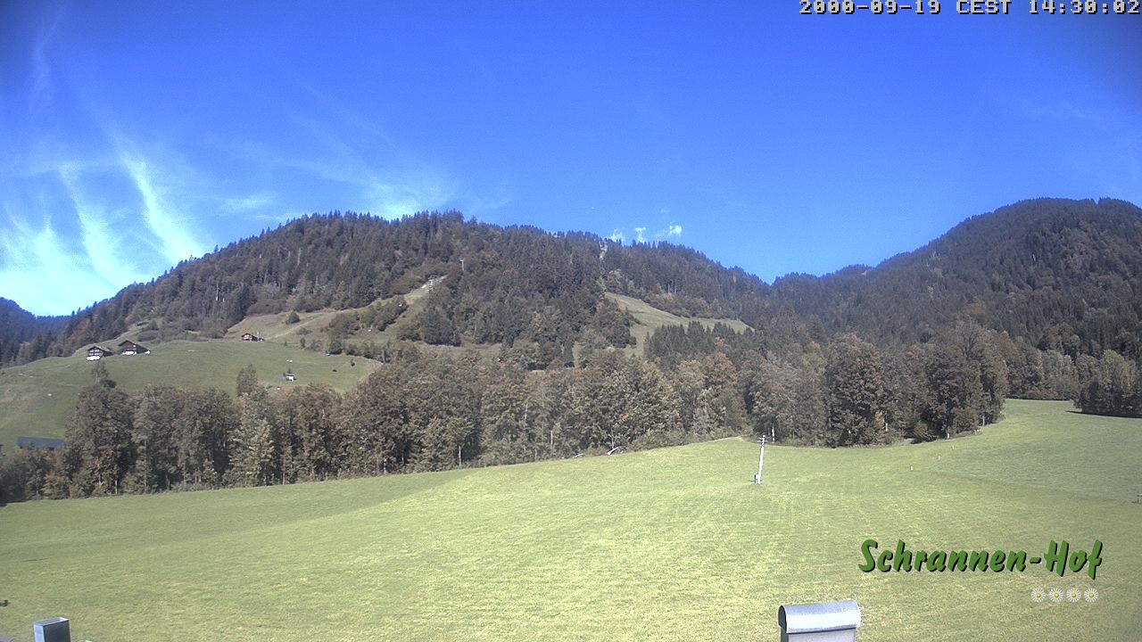 Archived image Webcam Mt. Diedamskopf - Schrannen-Hof