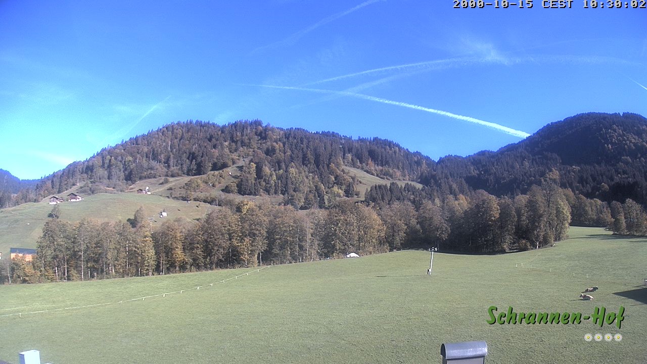 Archived image Webcam Mt. Diedamskopf - Schrannen-Hof