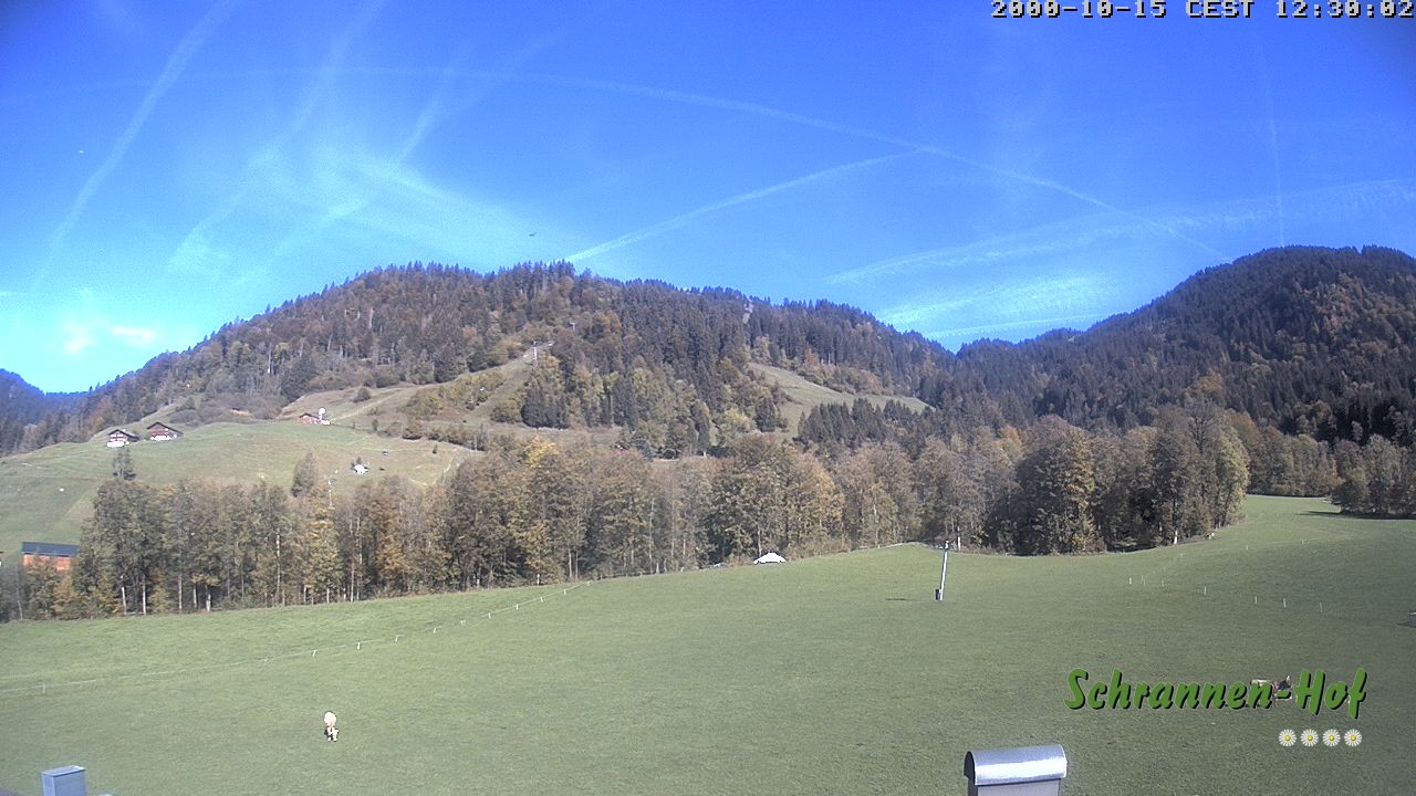 Archived image Webcam Mt. Diedamskopf - Schrannen-Hof