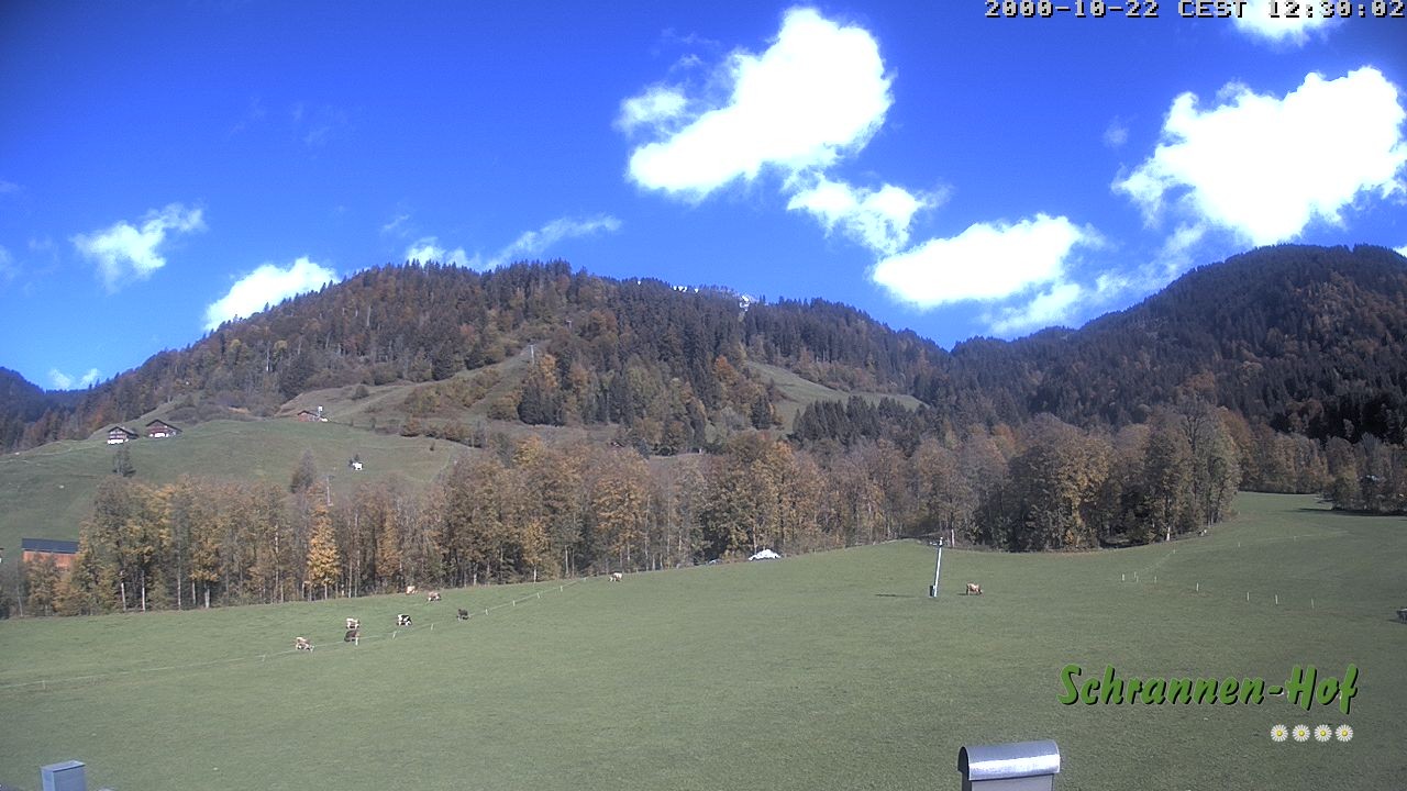 Archiv Foto Webcam Schoppernau: Schrannen-Hof