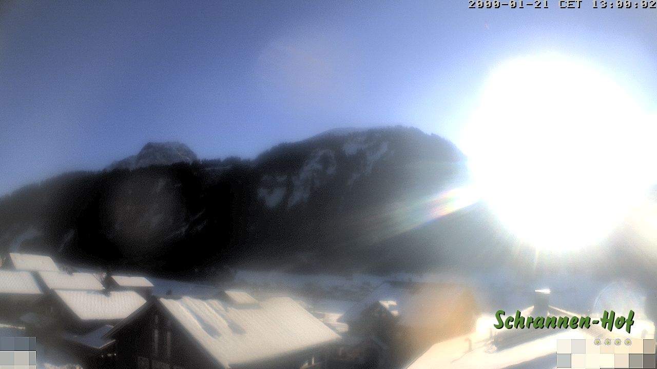 Archiv Foto Webcam Schrannen-Hof: Blick zum Zitterklapfen