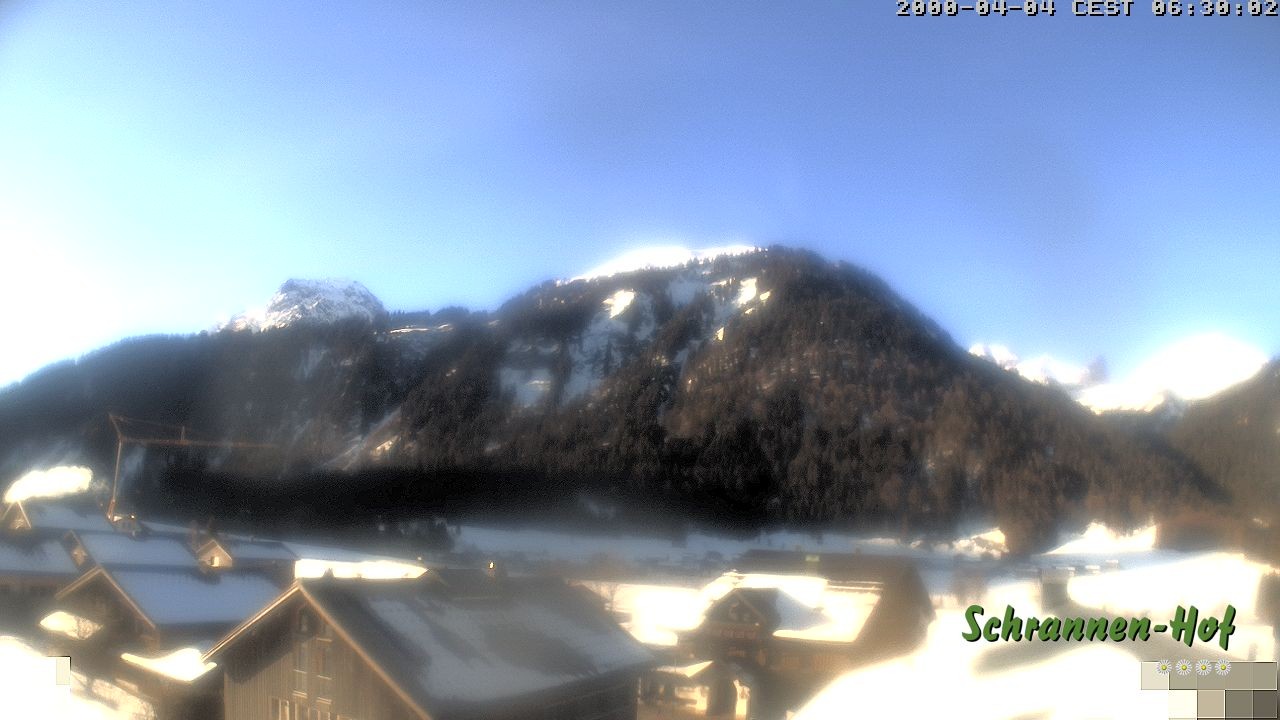 Archived image Webcam Schoppernau: Mt. Zitterklapfen