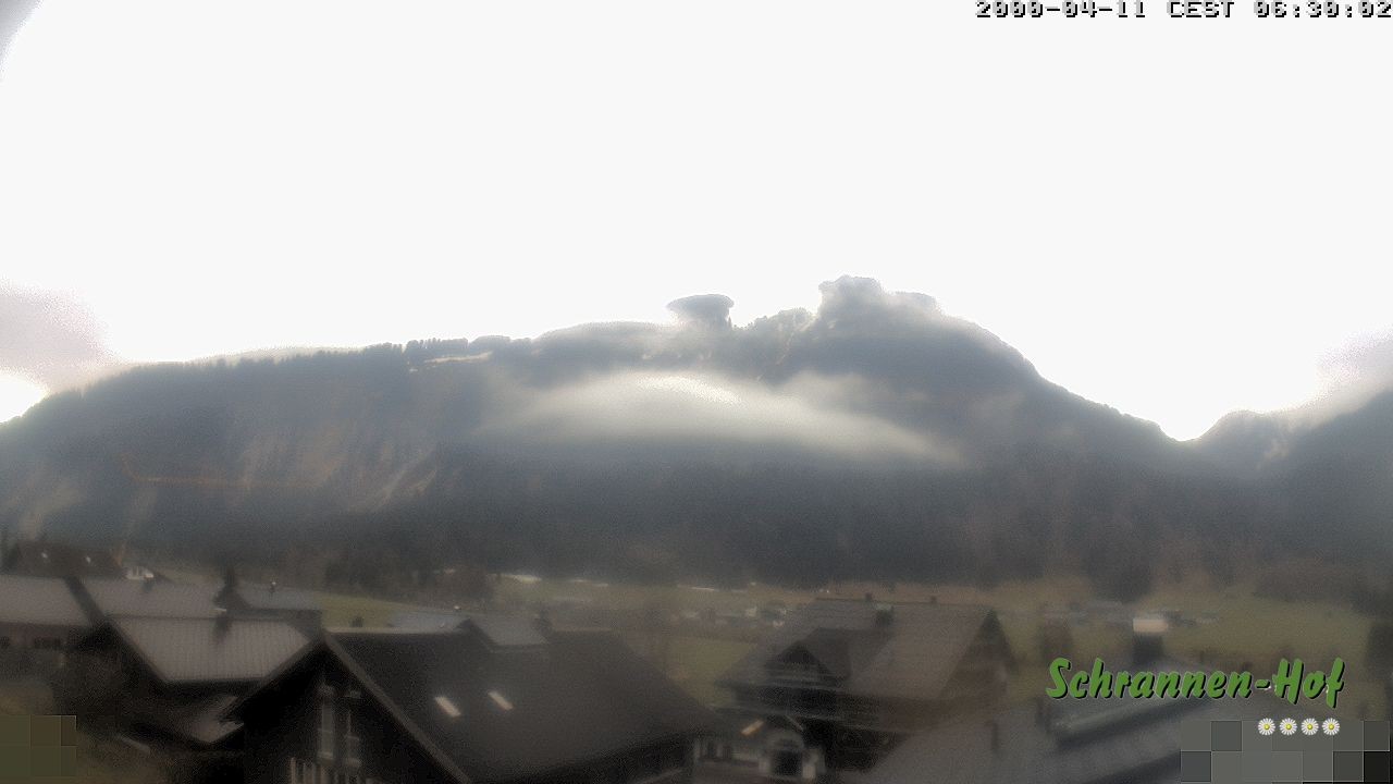 Archived image Webcam Schoppernau: Mt. Zitterklapfen