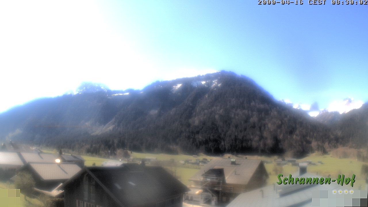 Archiv Foto Webcam Schrannen-Hof: Blick zum Zitterklapfen