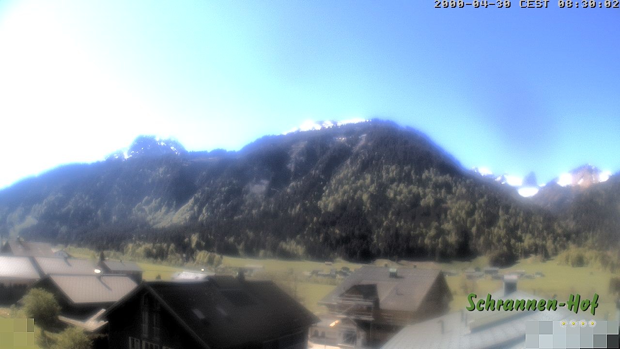 Archiv Foto Webcam Schrannen-Hof: Blick zum Zitterklapfen