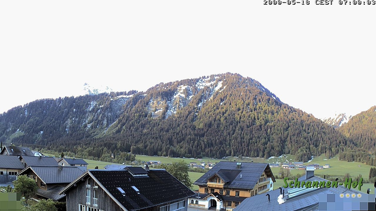Archiv Foto Webcam Schrannen-Hof: Blick zum Zitterklapfen