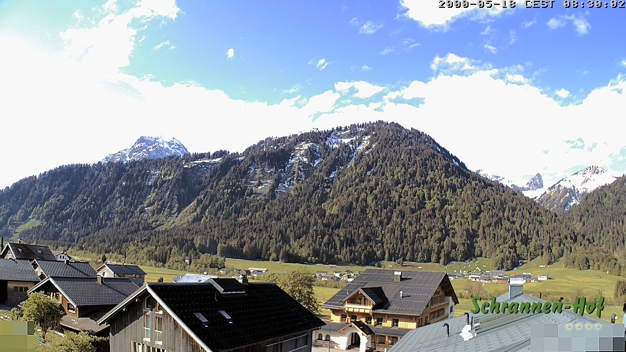 Archiv Foto Webcam Schrannen-Hof: Blick zum Zitterklapfen