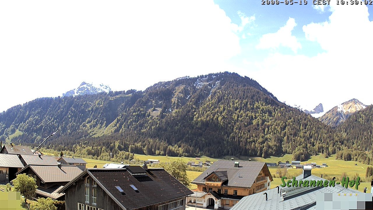 Archived image Webcam Schoppernau: Mt. Zitterklapfen