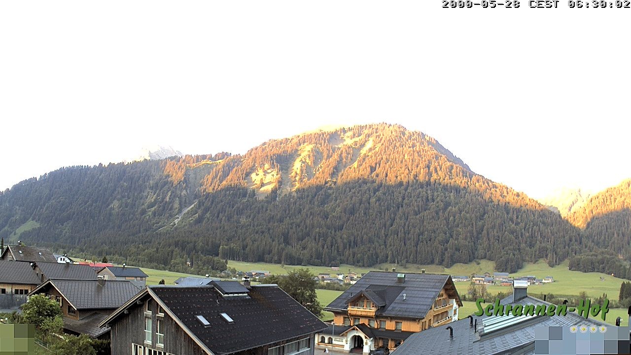 Archived image Webcam Schoppernau: Mt. Zitterklapfen