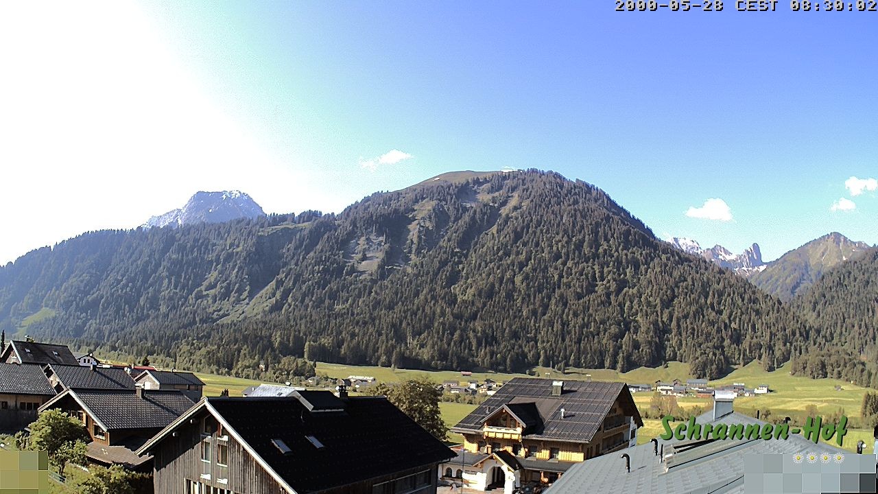 Archived image Webcam Schoppernau: Mt. Zitterklapfen