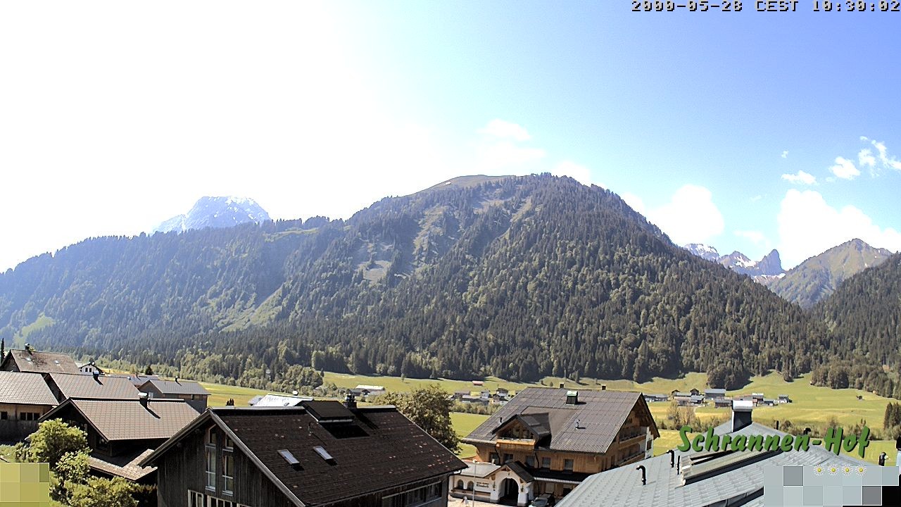 Archived image Webcam Schoppernau: Mt. Zitterklapfen