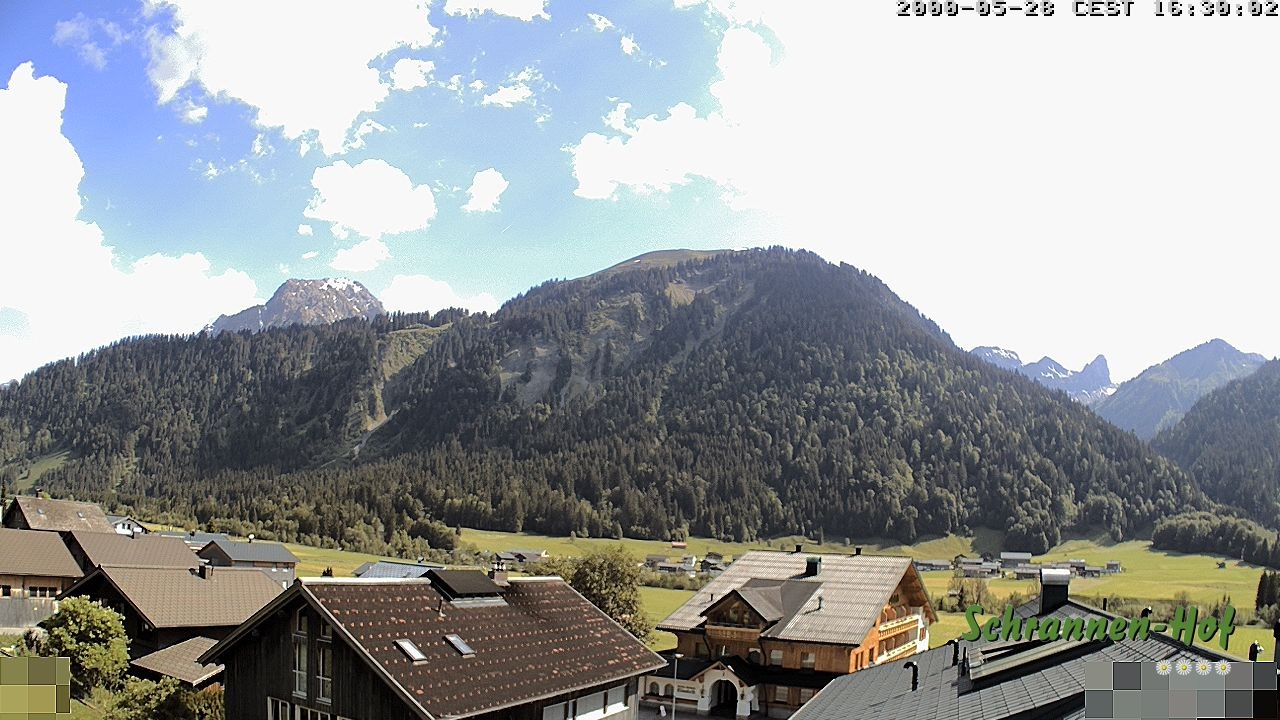 Archived image Webcam Schoppernau: Mt. Zitterklapfen