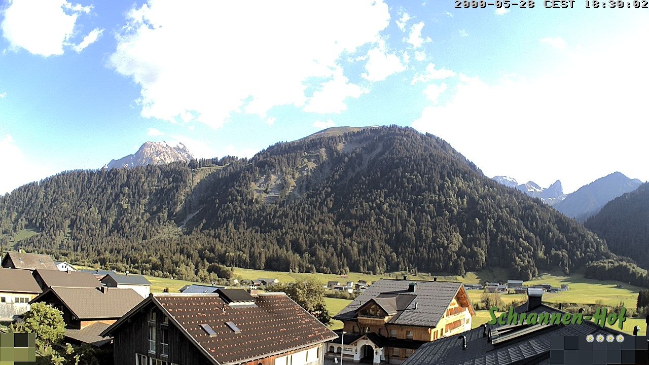 Archived image Webcam Schoppernau: Mt. Zitterklapfen