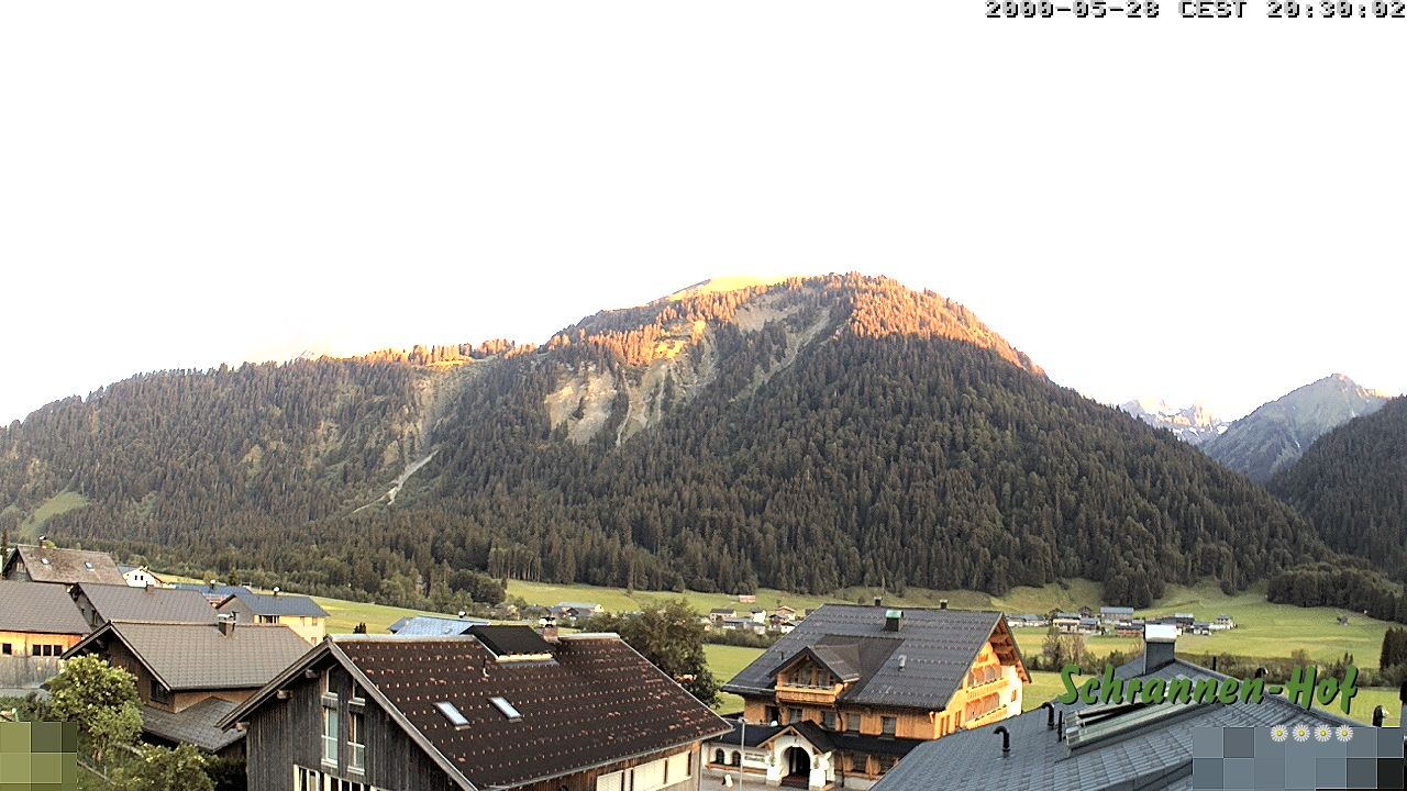 Archived image Webcam Schoppernau: Mt. Zitterklapfen