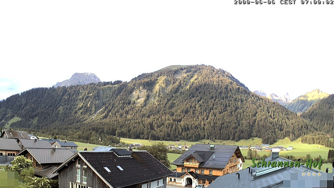 Archived image Webcam Schoppernau: Mt. Zitterklapfen