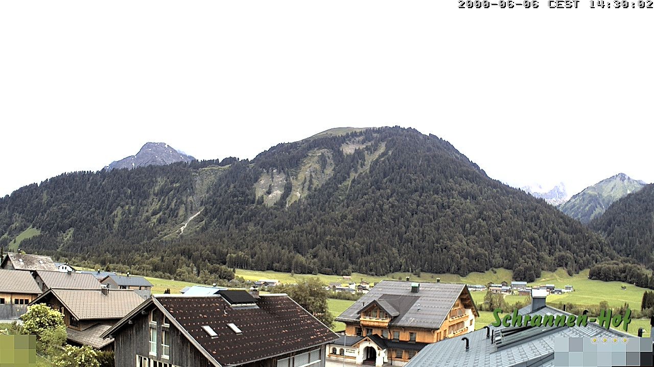 Archived image Webcam Schoppernau: Mt. Zitterklapfen