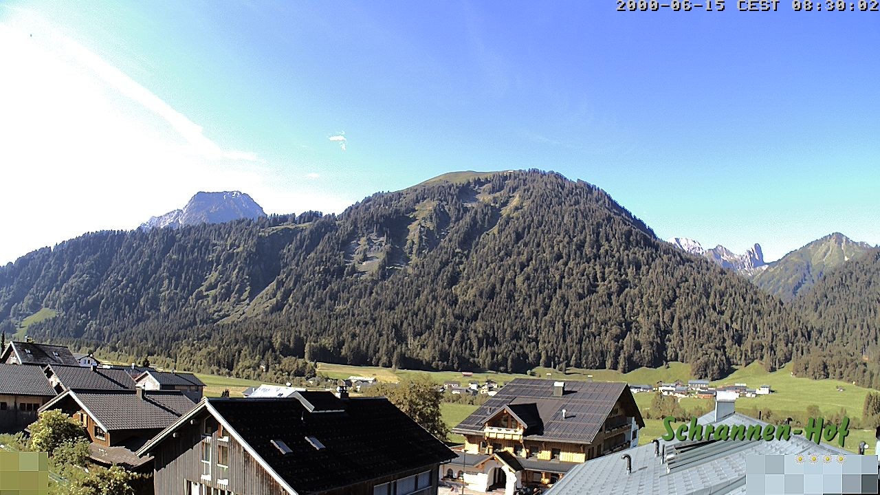 Archived image Webcam Schoppernau: Mt. Zitterklapfen