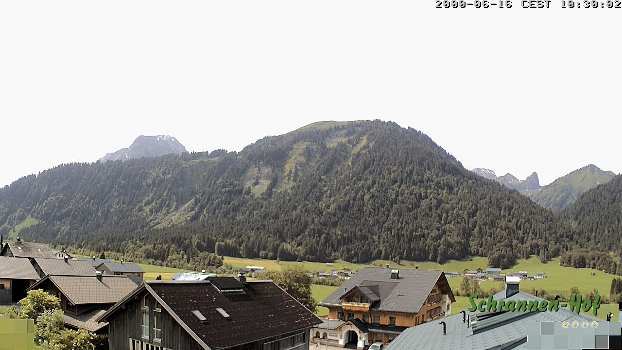 Archived image Webcam Schoppernau: Mt. Zitterklapfen
