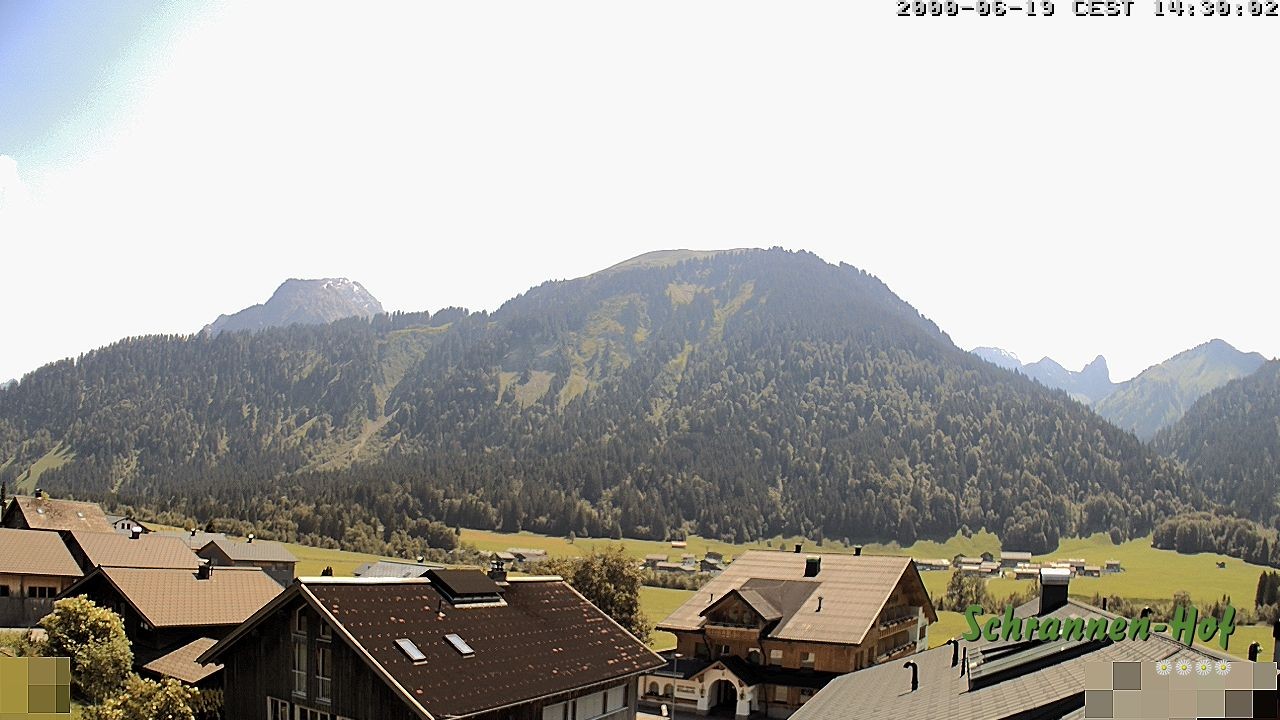 Archived image Webcam Schoppernau: Mt. Zitterklapfen