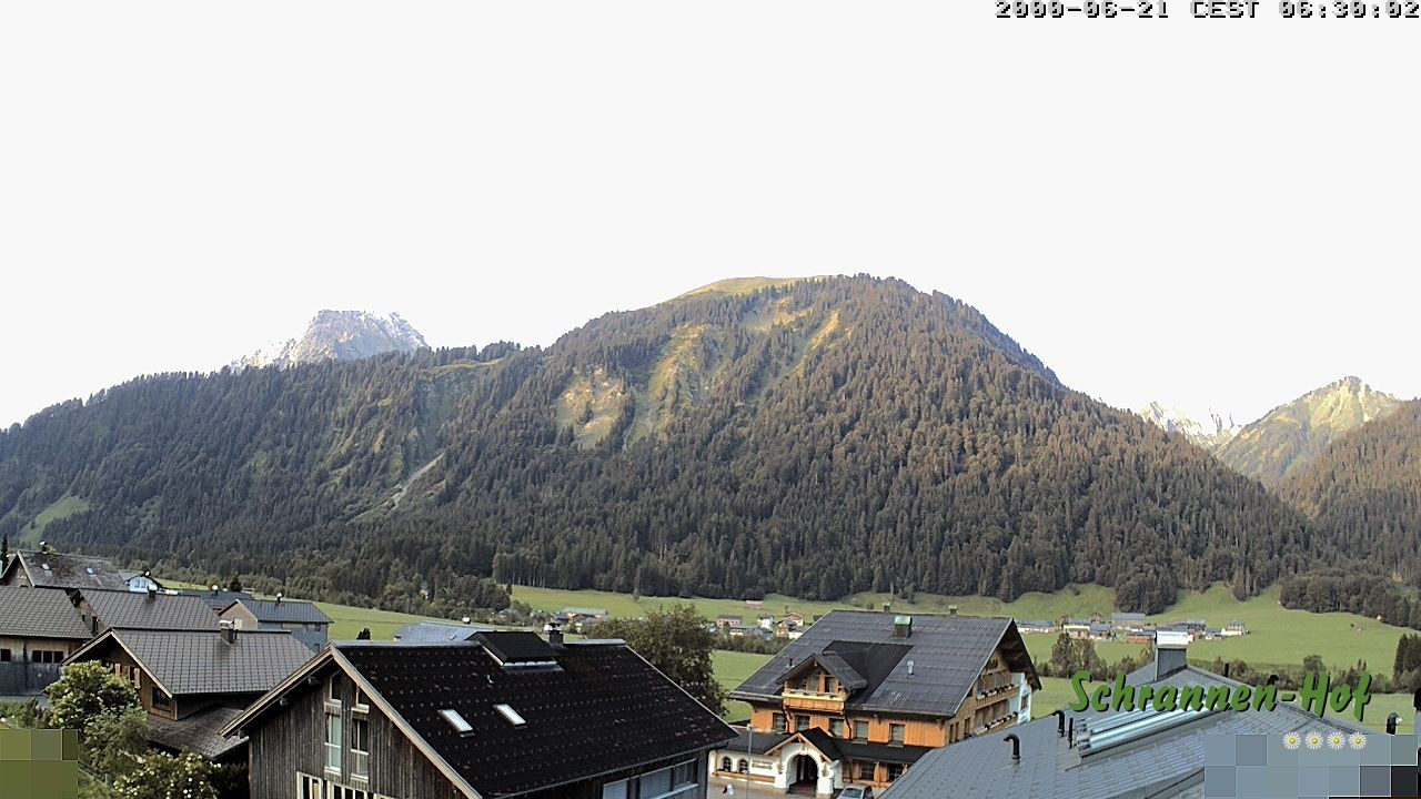 Archived image Webcam Schoppernau: Mt. Zitterklapfen