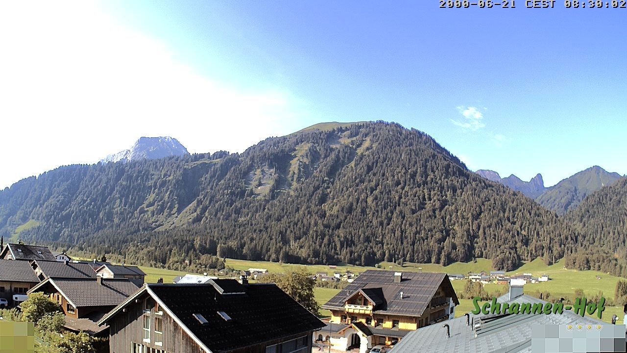 Archiv Foto Webcam Schrannen-Hof: Blick zum Zitterklapfen