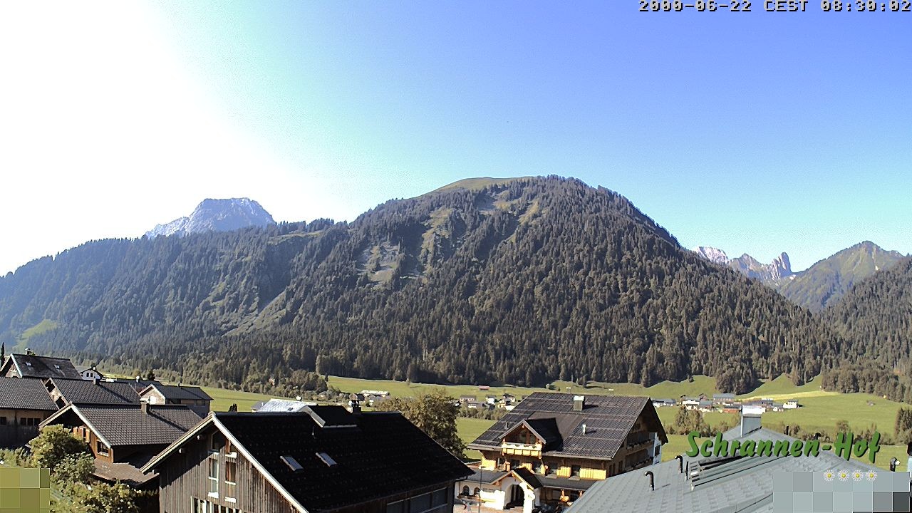 Archived image Webcam Schoppernau: Mt. Zitterklapfen