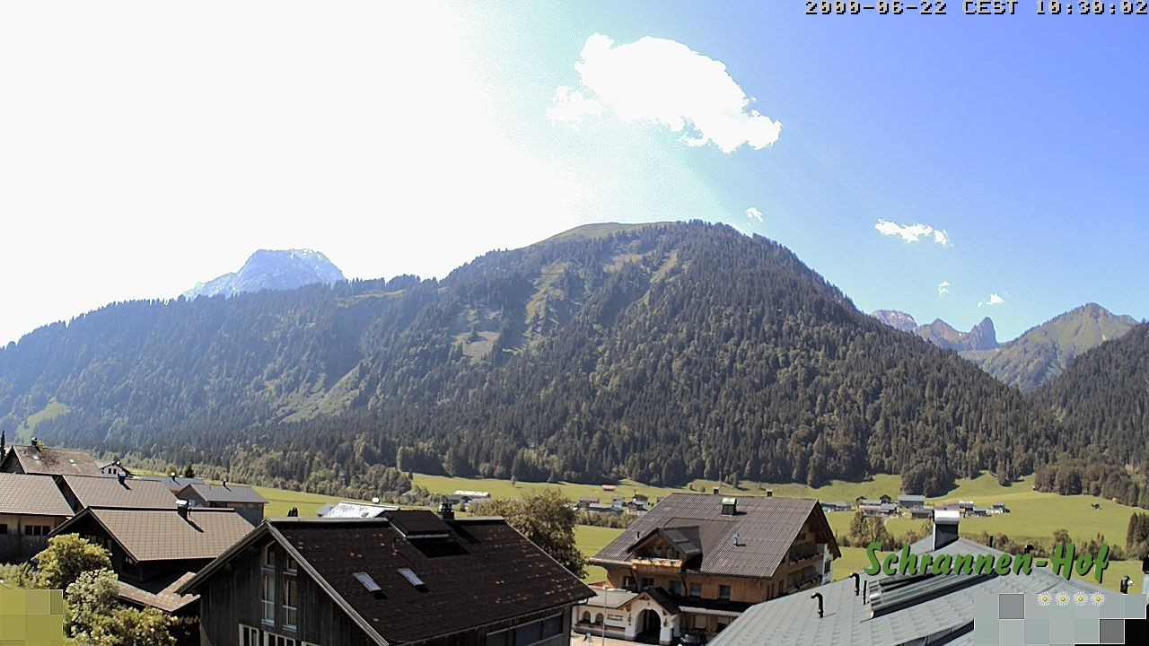 Archived image Webcam Schoppernau: Mt. Zitterklapfen