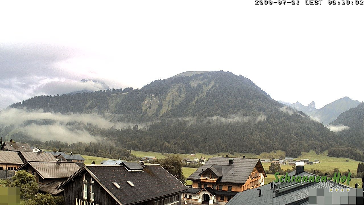 Archived image Webcam Schoppernau: Mt. Zitterklapfen