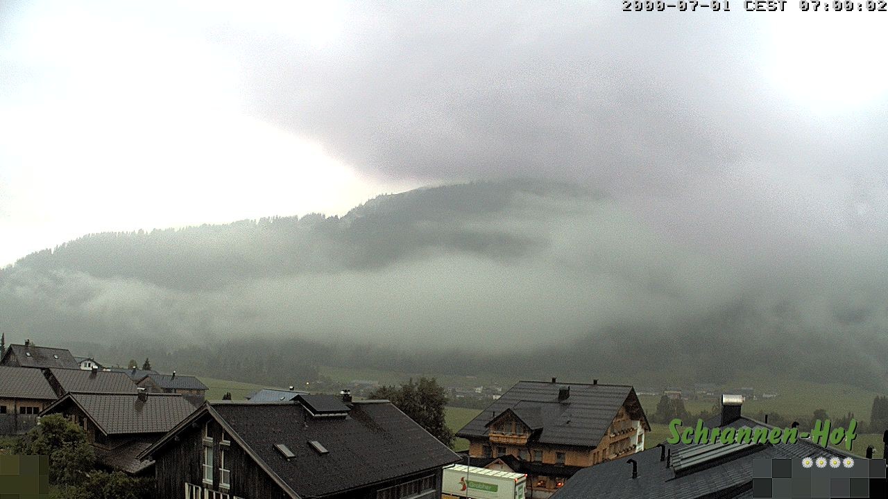 Archived image Webcam Schoppernau: Mt. Zitterklapfen