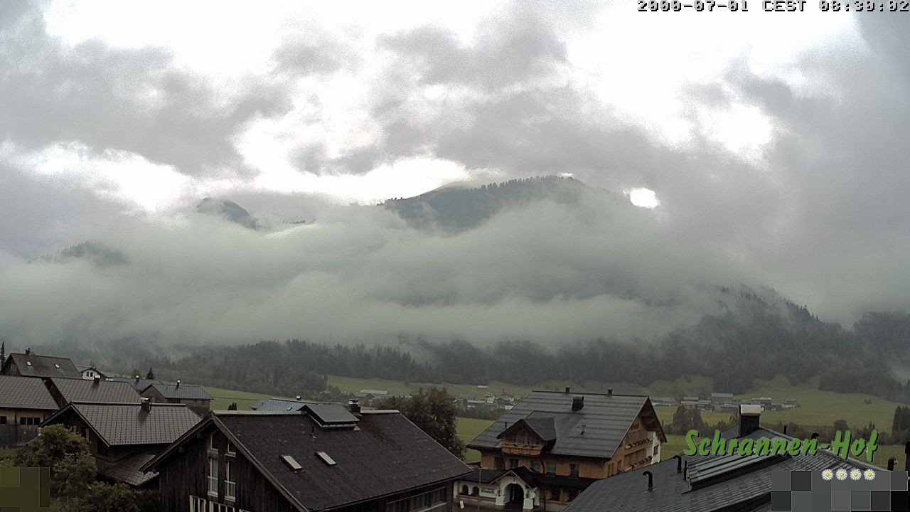 Archived image Webcam Schoppernau: Mt. Zitterklapfen