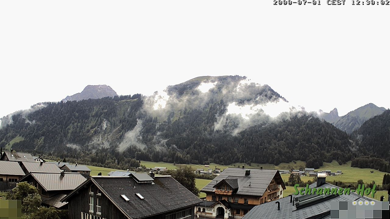 Archived image Webcam Schoppernau: Mt. Zitterklapfen