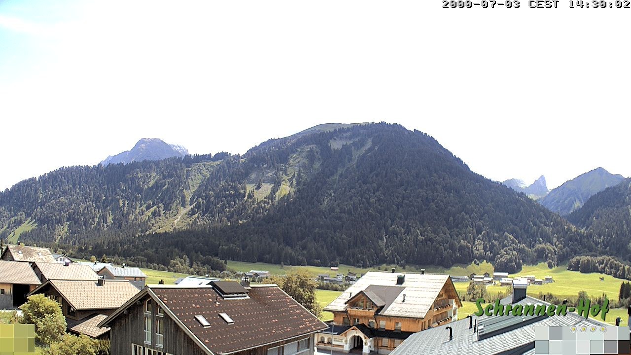 Archiv Foto Webcam Schrannen-Hof: Blick zum Zitterklapfen