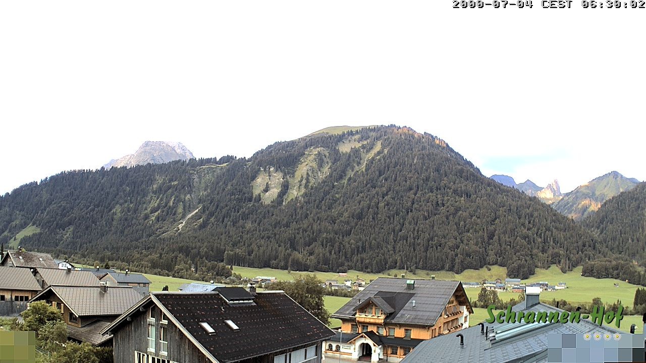 Archived image Webcam Schoppernau: Mt. Zitterklapfen