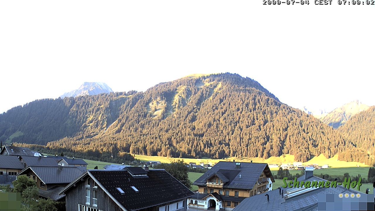 Archived image Webcam Schoppernau: Mt. Zitterklapfen