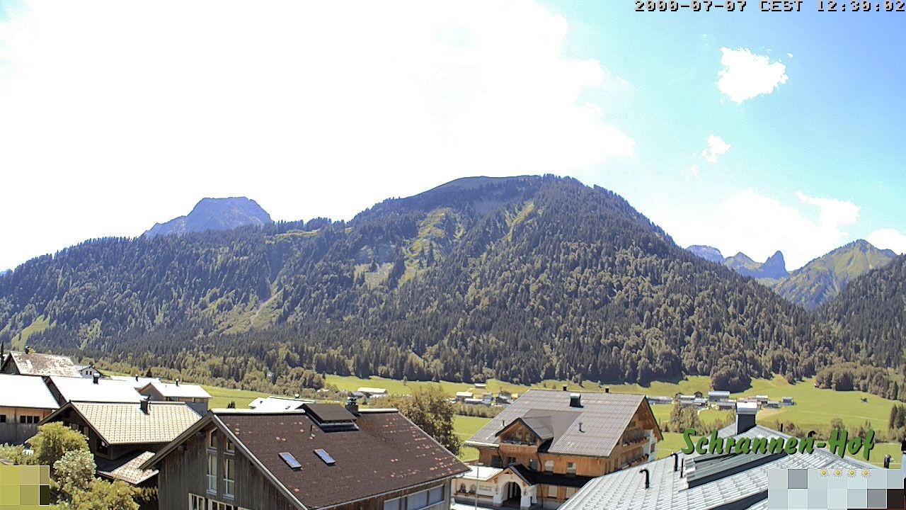 Archiv Foto Webcam Schrannen-Hof: Blick zum Zitterklapfen