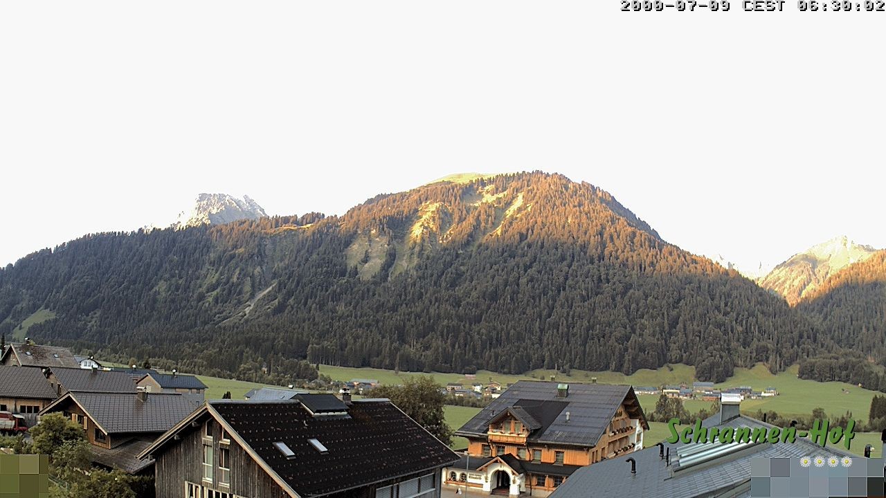 Archiv Foto Webcam Schrannen-Hof: Blick zum Zitterklapfen