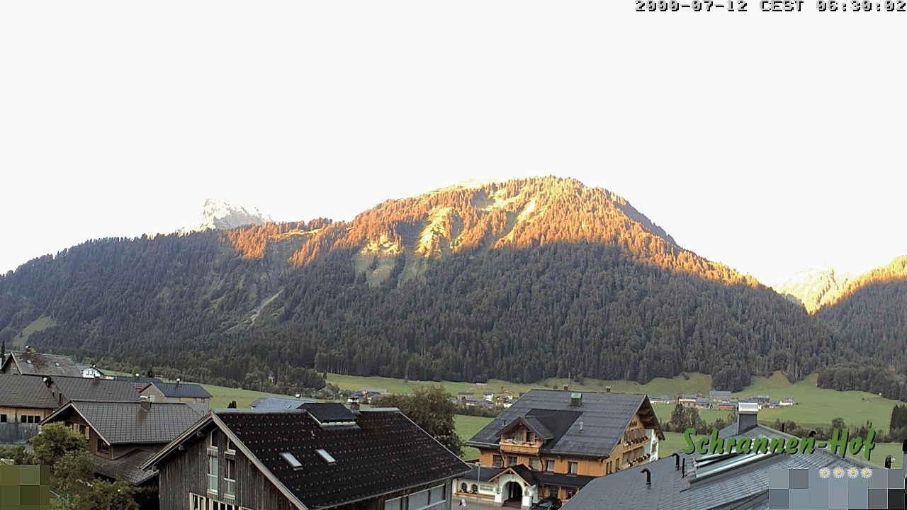 Archived image Webcam Schoppernau: Mt. Zitterklapfen