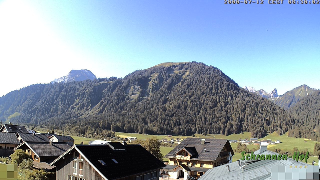 Archived image Webcam Schoppernau: Mt. Zitterklapfen