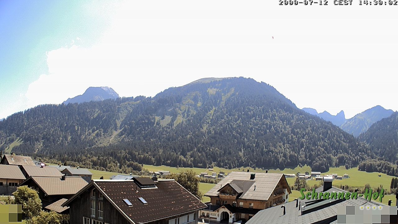 Archived image Webcam Schoppernau: Mt. Zitterklapfen