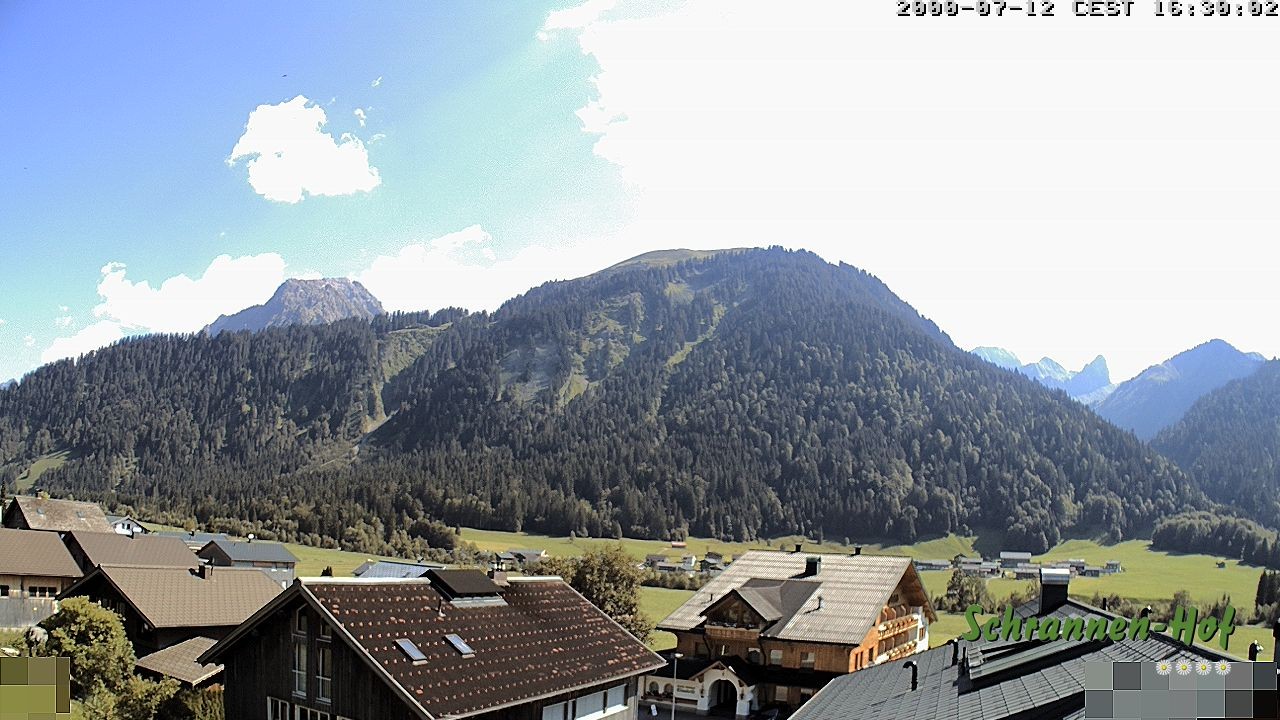 Archived image Webcam Schoppernau: Mt. Zitterklapfen